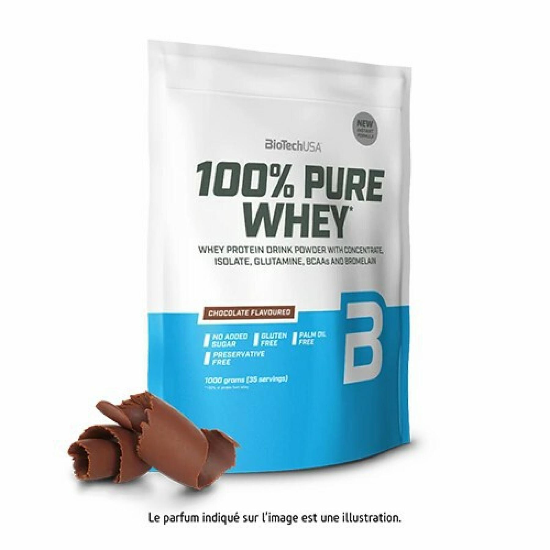Opakowanie 10 torebek 100% czystego białka serwatkowego Biotech USA - Chocolate - 1kg
