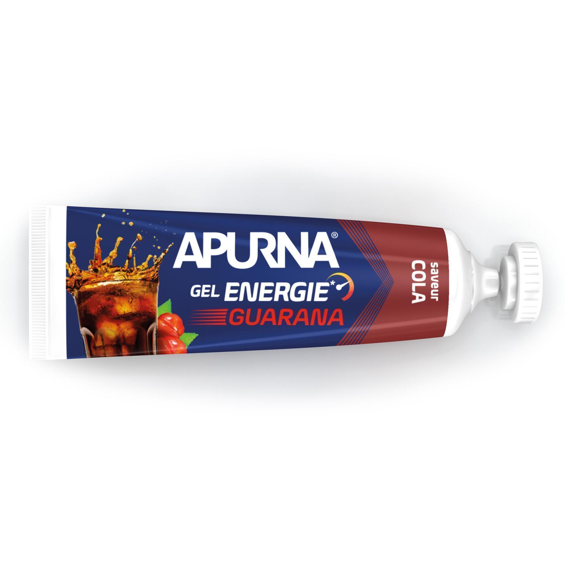 Opakowanie 25 żeli Apurna Energie guarana cola - 35g