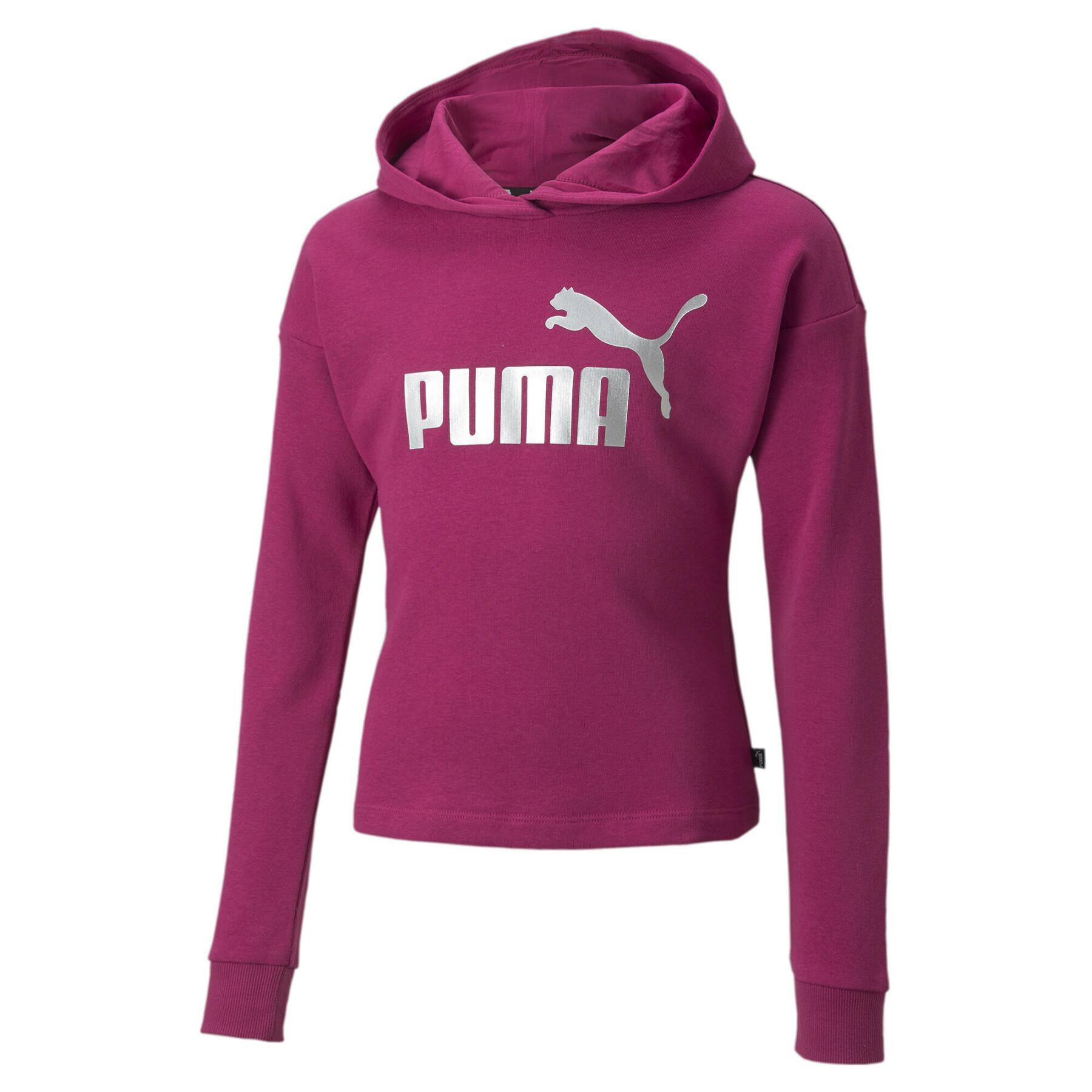 Bluza dziewczęca crop top Puma Essentiel Logo