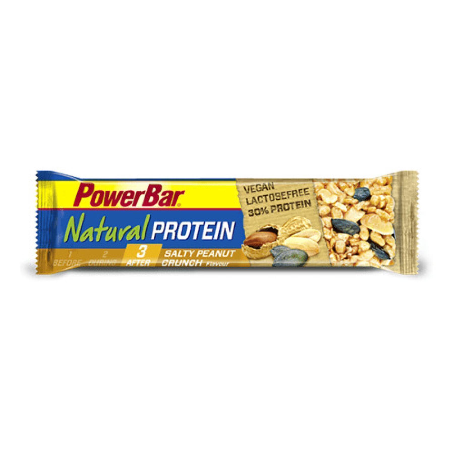 Partia 24 sztabek PowerBar Natural Protein Vegan - Salty Peanut Crunch