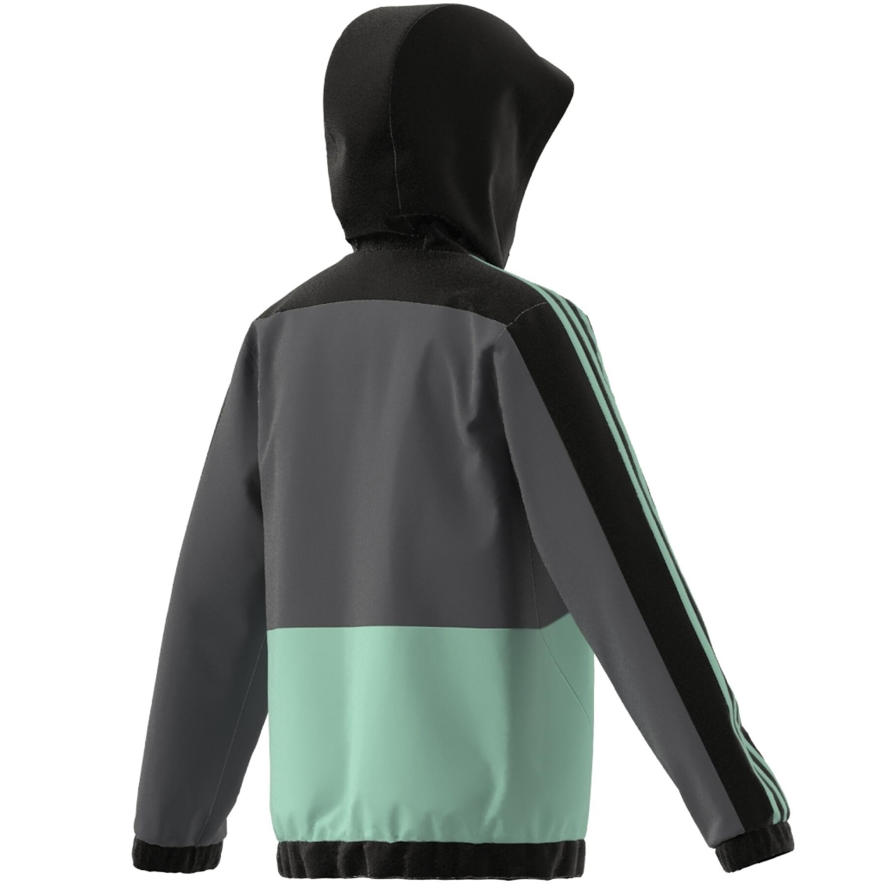 Wodoodporna kurtka dla dzieci adidas Colorblock 3-Stripes