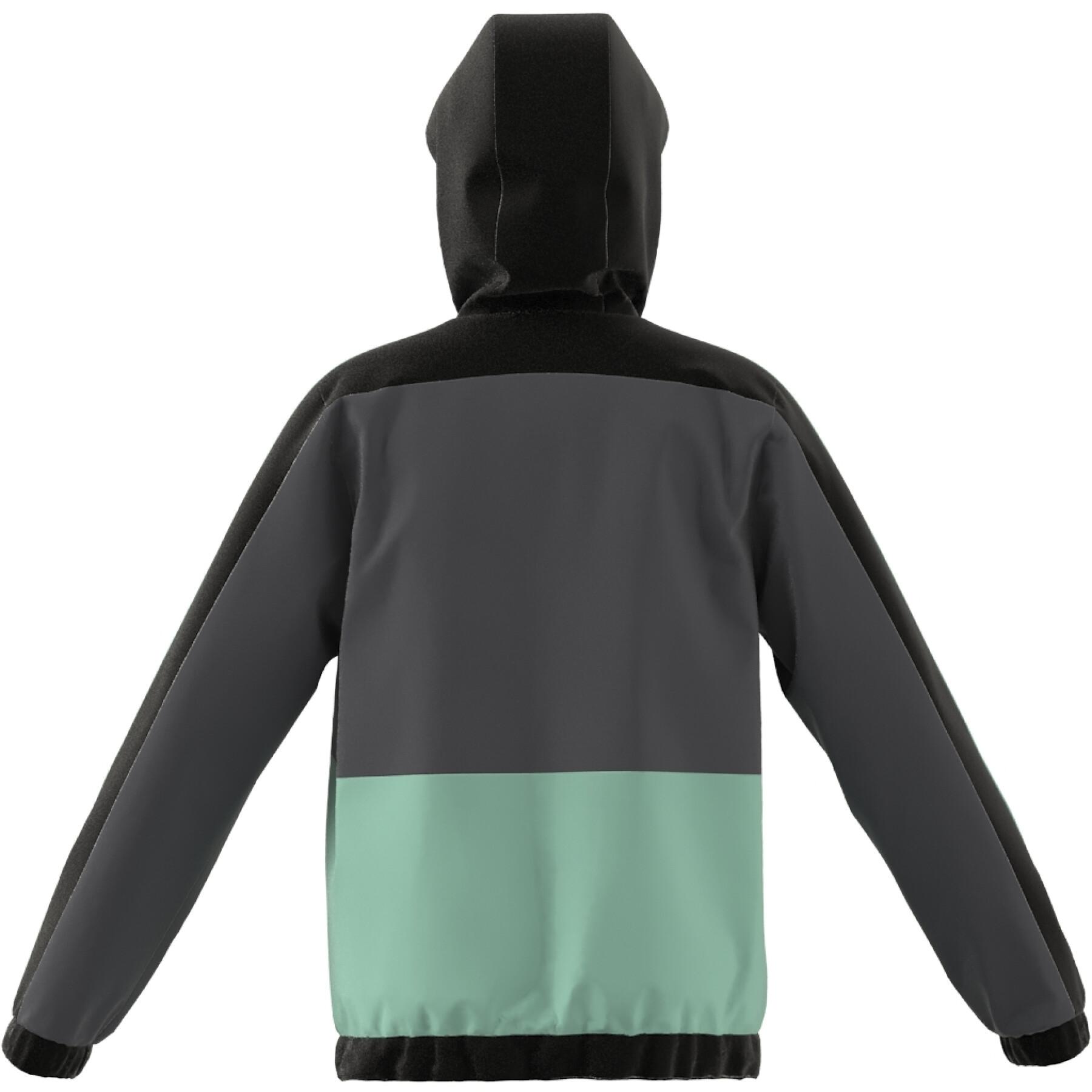 Wodoodporna kurtka dla dzieci adidas Colorblock 3-Stripes