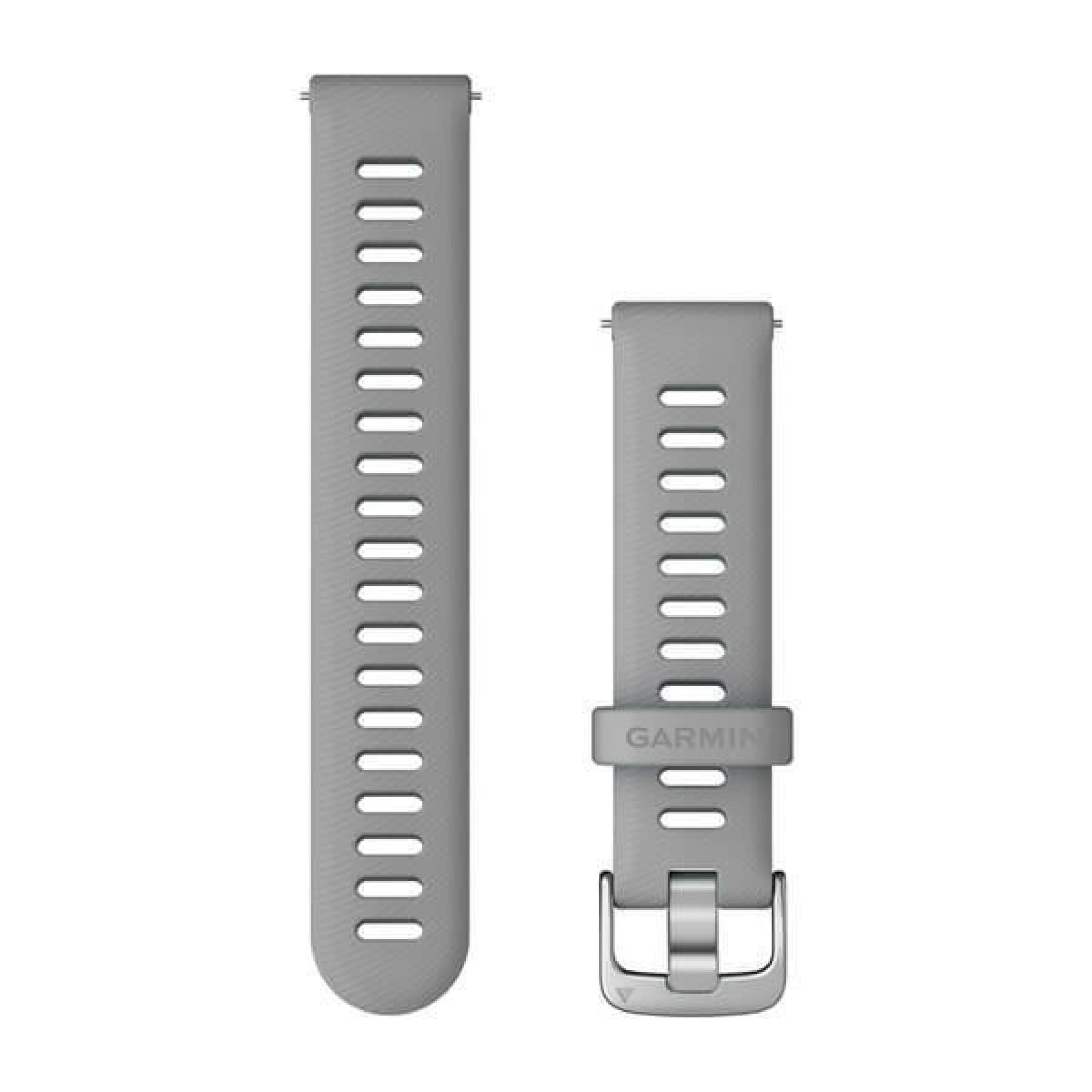 Pasek do zegarka z szybkozłączką ze srebrną klamrą Garmin 18 mm