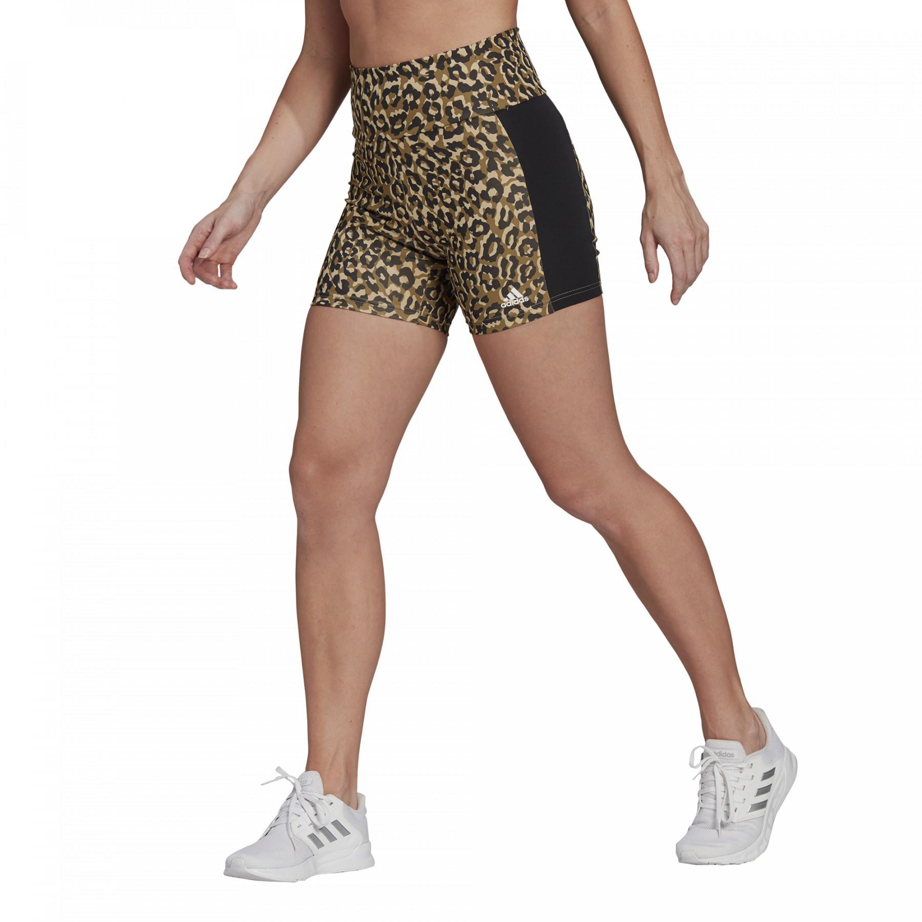Kobieta rowerzysta adidas Designed To Move Aeoready Leopard Imprimé