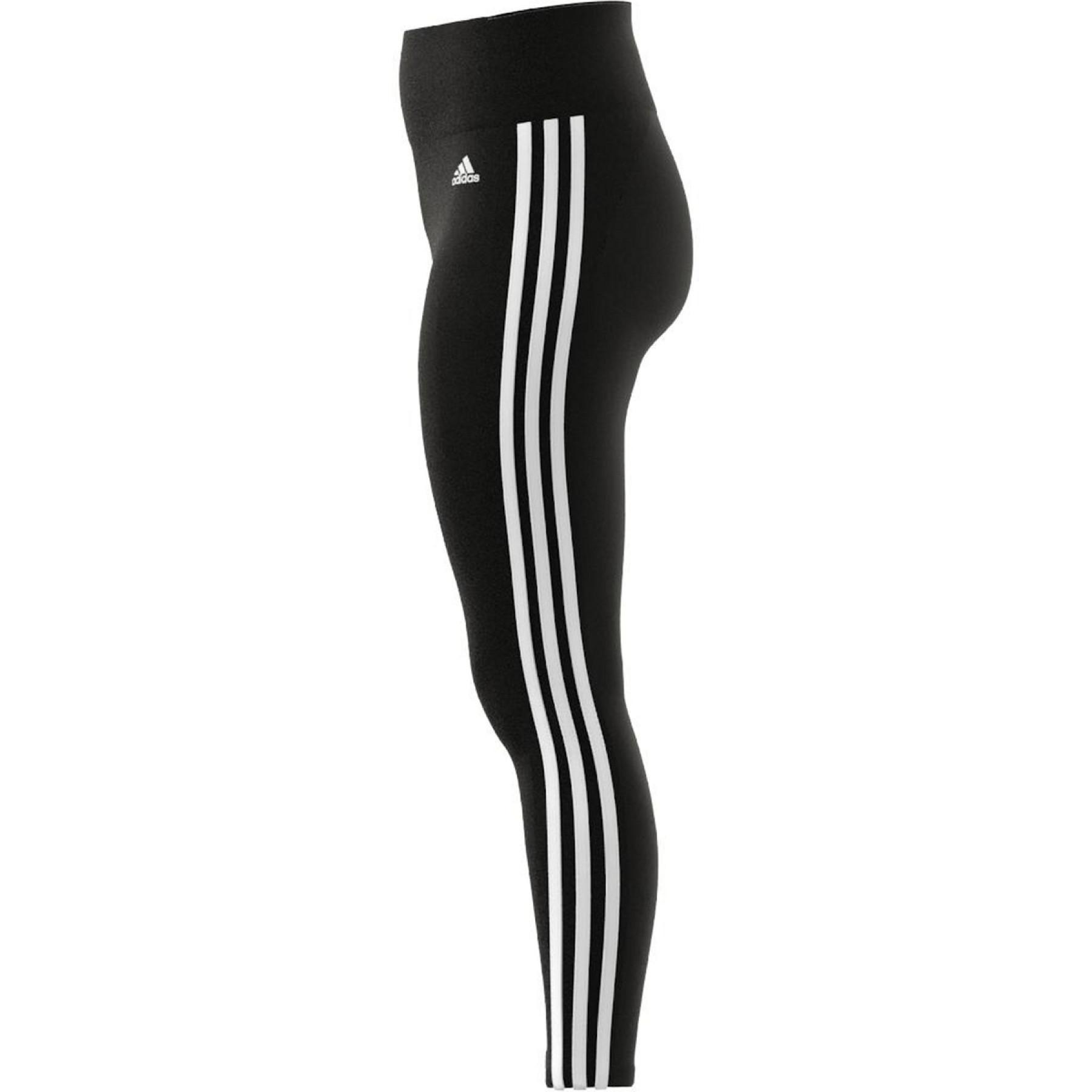 Damskie legginsy z wysoką talią adidas Designed To Move 3-Bandes 7/8 Sport