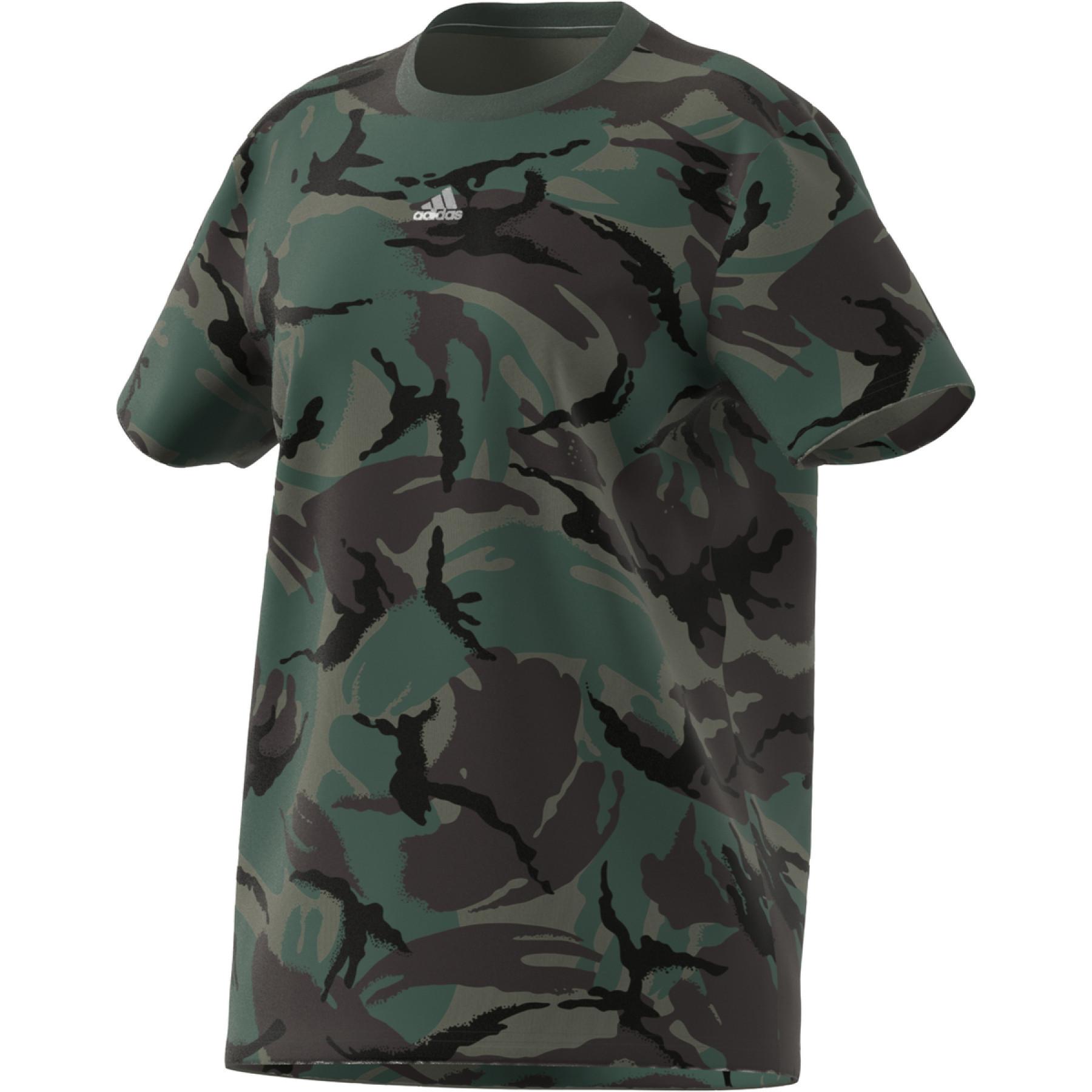 Koszulka damska adidas Essentials Boyfriend Camouflage
