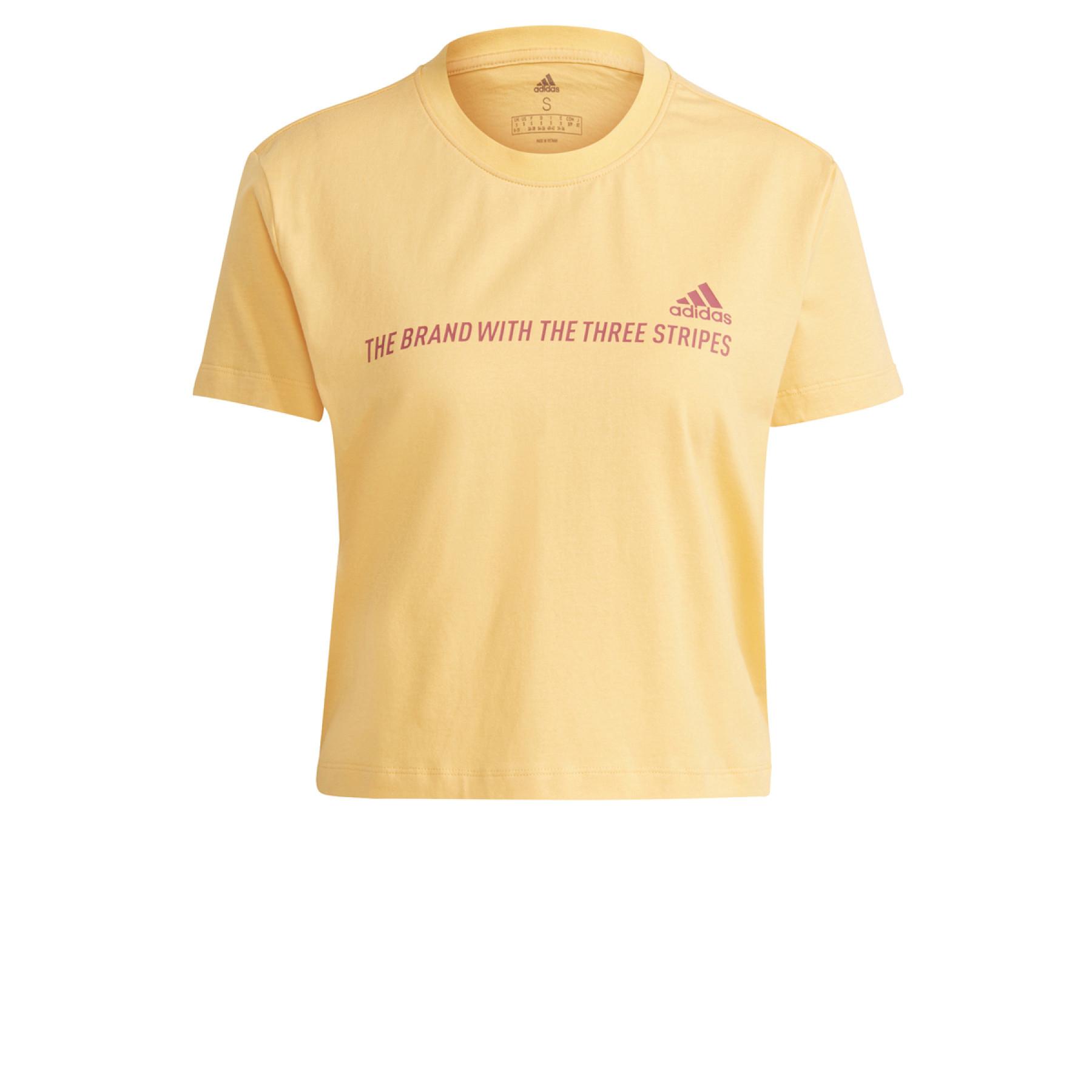 Koszulka damska adidas Gradient Logo Cropped