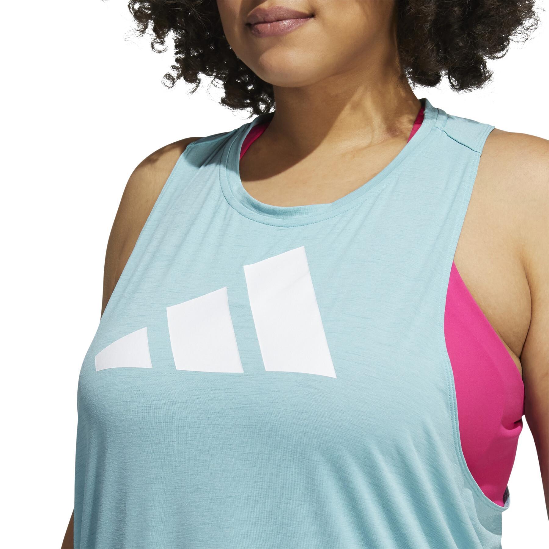 Tank top duży rozmiar dla kobiet adidas 3-Stripes Logo