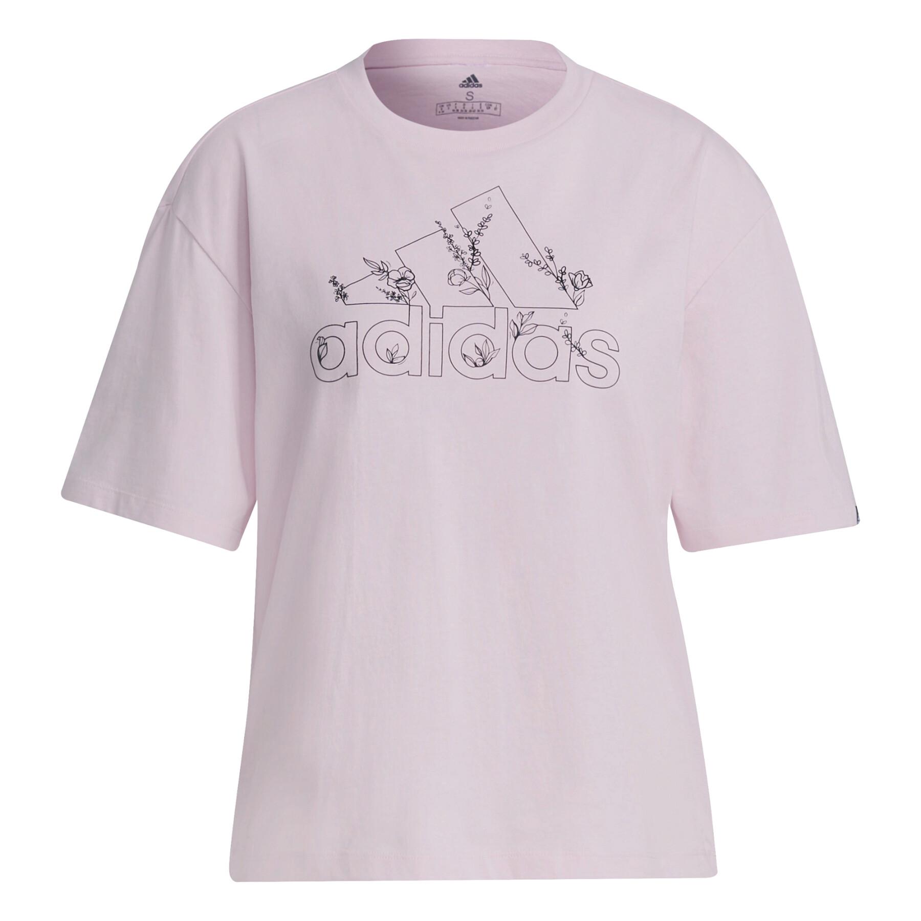 Koszulka damska adidas graphique Soft Floral Logo
