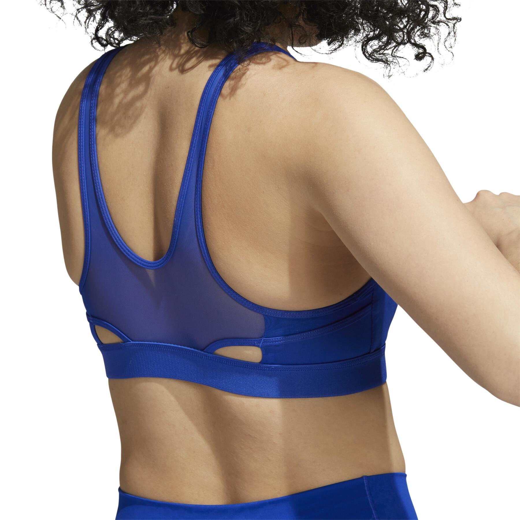 Biustonosz damski adidas Believe This Medium-Support Lace Camo Workout