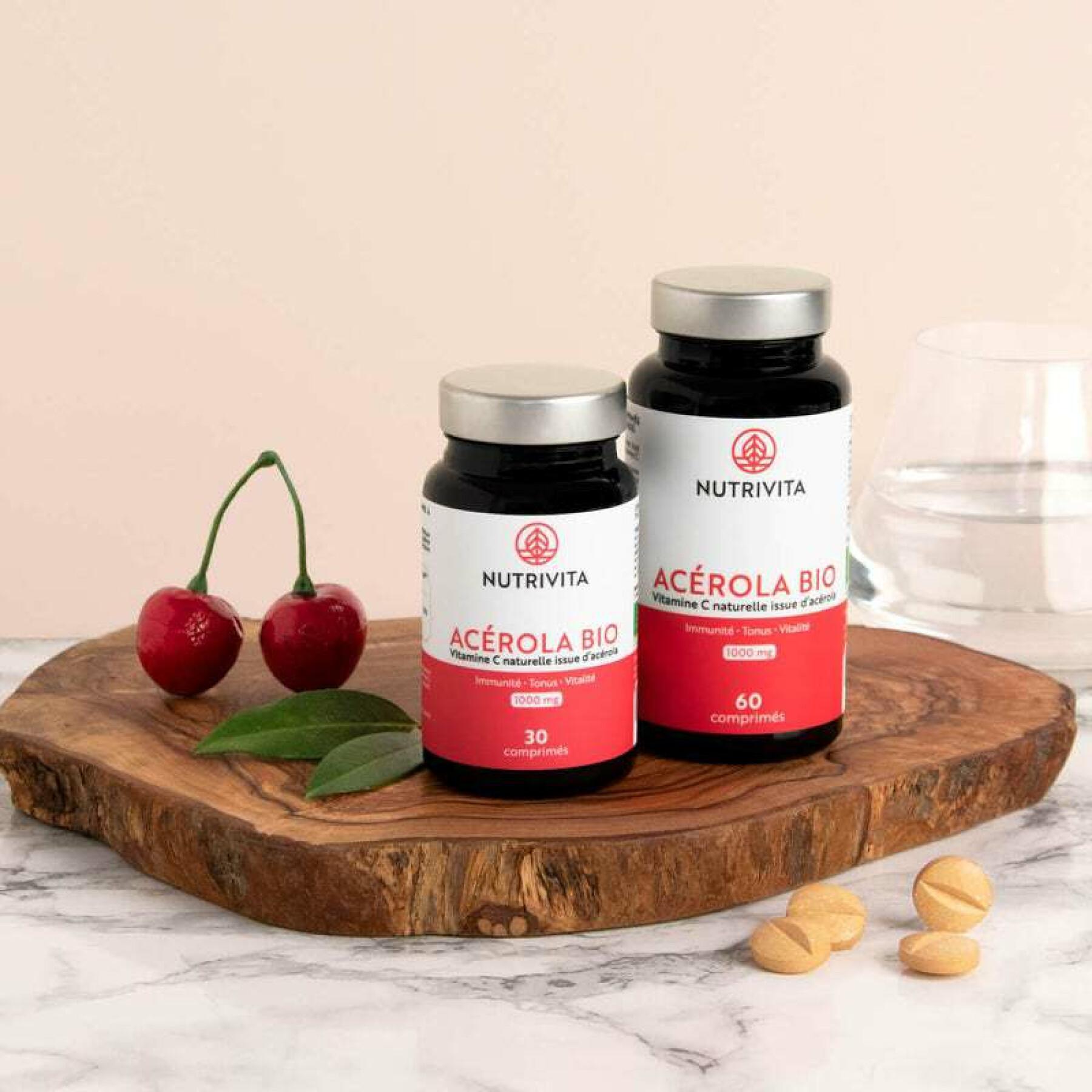 Organiczna Acerola Suplement diety - 60 tabletek Nutrivita
