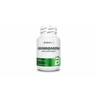 Opakowanie 12 słoików z witaminami Biotech USA ashwagandha - 60 Gélul