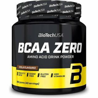 Opakowanie 10 słoików z aminokwasami Biotech USA bcaa zero - Cola - 360g