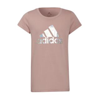 Koszulka dziewczęca adidas Dance Metallic Print
